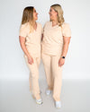 EDITH Straight Leg Scrub Pants - Beige | SLTECH™