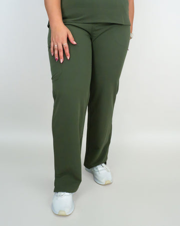 EDITH Straight Leg Scrub Pants - Khaki | SLTECH™