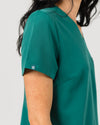 Chelsea Four Pocket Scrub Top - Hunter Green | SLTECH™