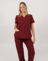 Chelsea Four Pocket Scrub Top - Maroon | SLTECH™