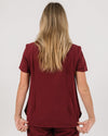 Chelsea Four Pocket Scrub Top - Maroon | SLTECH™