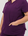 Chelsea Four Pocket Scrub Top - Aubergine | SLTECH™