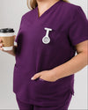 Chelsea Four Pocket Scrub Top - Aubergine | SLTECH™
