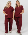 Chelsea Four Pocket Scrub Top - Maroon | SLTECH™