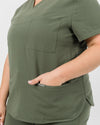 Chelsea Four Pocket Scrub Top - Khaki | SLTECH™