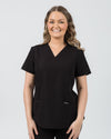 Chelsea Four Pocket Scrub Top - Black | SLTECH™