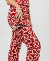 EDITH Straight Leg Scrub Pants - Raspberry Swirl