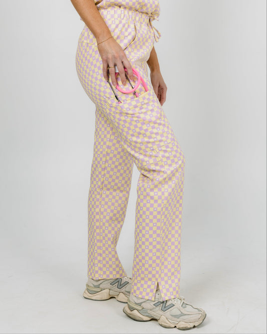 EDITH Straight Leg Scrub Pants - Lemonberry