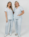 EDITH Straight Leg Scrub Pants - Picture Perfect Christmas