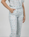 EDITH Straight Leg Scrub Pants - Picture Perfect Christmas