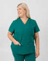 Chelsea Four Pocket Scrub Top - Hunter Green | SLTECH™