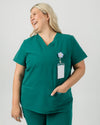 Chelsea Four Pocket Scrub Top - Hunter Green | SLTECH™