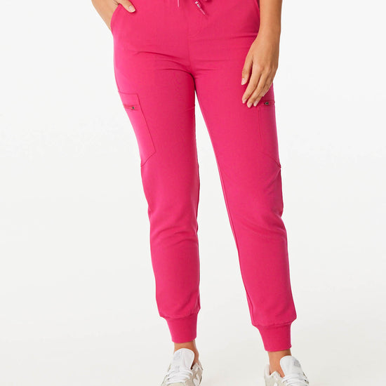pink women's jogger scrub pants