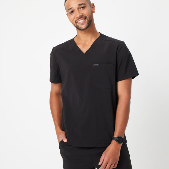 black men's vet scrub top