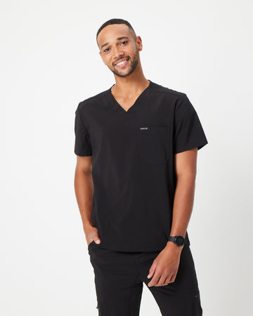 black men's vet scrub top