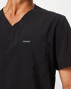 HARRY Three Pocket Scrub Top (Anti-Static SLVTECH™ Fabric) - Black - CLEARANCE