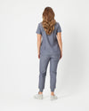 FLORENCE Three Chest Pocket Scrub Top - Steel Grey | SLTECH™
