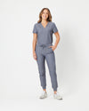 FLORENCE Three Chest Pocket Scrub Top - Steel Grey | SLTECH™