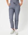 grey skinny leg women's scrub pants