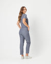 CLARISSA Skinny Leg Scrub Pants - Steel Grey | SLTECH™