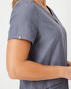 ELIZABETH Two Pocket Scrub Top - Steel Grey | SLTECH™