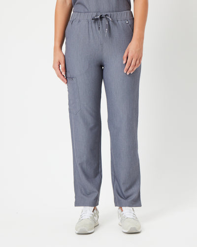 grey straight leg women's scrub pants
