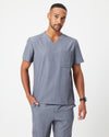 WEARY Three Chest Pocket Scrub Top - Steel Grey | SLTECH™