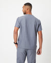 WEARY Three Chest Pocket Scrub Top - Steel Grey | SLTECH™