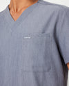 WEARY Three Chest Pocket Scrub Top - Steel Grey | SLTECH™