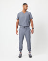 WEARY Three Chest Pocket Scrub Top - Steel Grey | SLTECH™