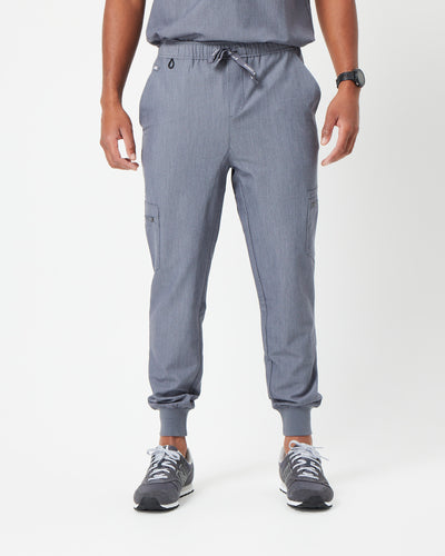 grey men's jogger scrub pants
