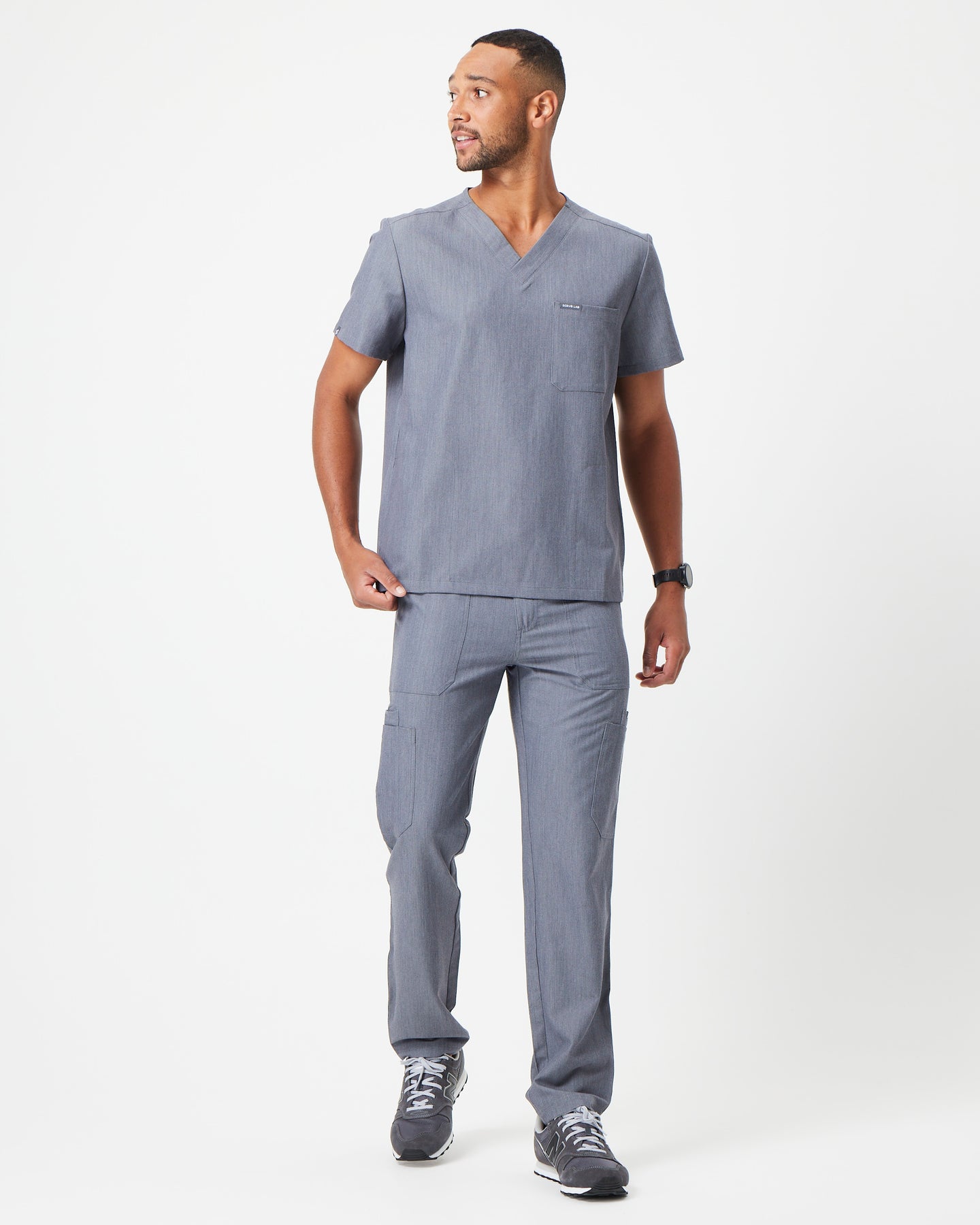 IAN Three Pocket Scrub Top - Steel Grey – Scrub Lab - Premium Medical ...