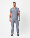 IAN Three Pocket Scrub Top  - Steel Grey | SLTECH™