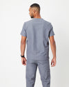 IAN Three Pocket Scrub Top  - Steel Grey | SLTECH™