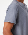 WEARY Three Chest Pocket Scrub Top - Steel Grey | SLTECH™
