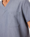 IAN Three Pocket Scrub Top  - Steel Grey | SLTECH™