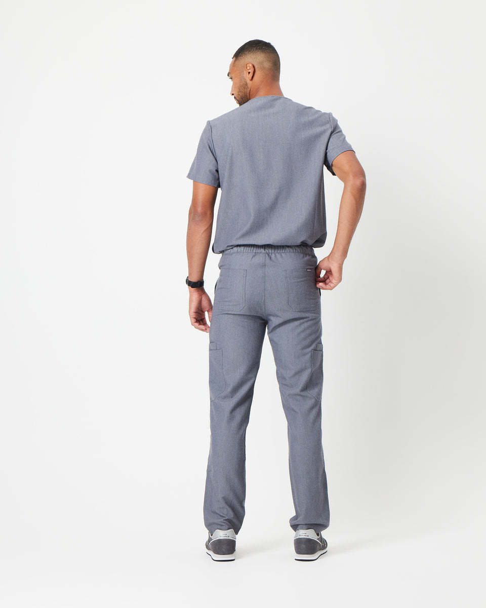 Victor Steel Grey Scrub Pants with Side Pockets Scrub Lab Premium