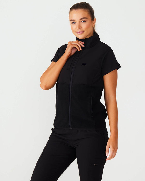 Women's Fleece Vest - Black | SLTECH™