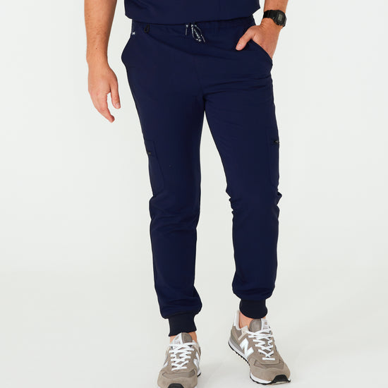 navy men's jogger scrub pants
