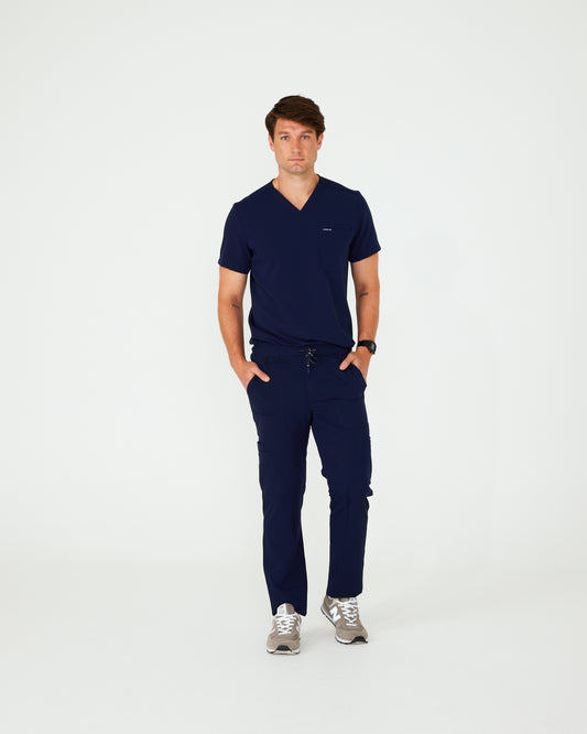 Victor Black Scrub Pants with Side Pockets