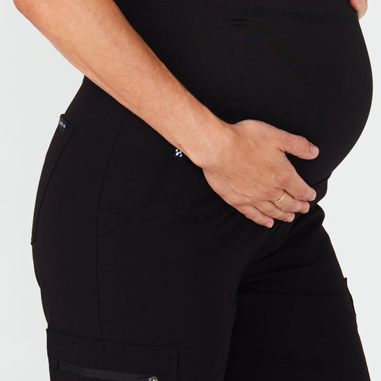 black women's maternity scrub pants