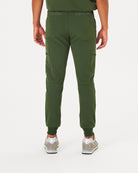 khaki men's jogger scrub pants