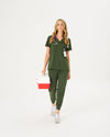 FLORENCE Three Chest Pocket Scrub Top - Combat Khaki | SLTECH™