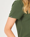 FLORENCE Three Chest Pocket Scrub Top - Combat Khaki | SLTECH™