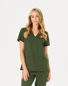 ELIZABETH Two Pocket Scrub Top - Combat Khaki | SLTECH™