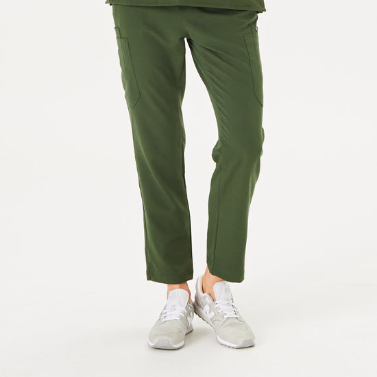 khaki skinny leg women's scrub pants