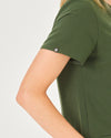ELIZABETH Two Pocket Scrub Top - Combat Khaki | SLTECH™