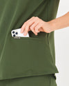ELIZABETH Two Pocket Scrub Top - Combat Khaki | SLTECH™
