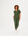 FLORENCE Three Chest Pocket Scrub Top - Combat Khaki | SLTECH™