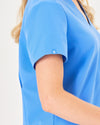 FLORENCE Three Chest Pocket Scrub Top - Ceil | SLTECH™